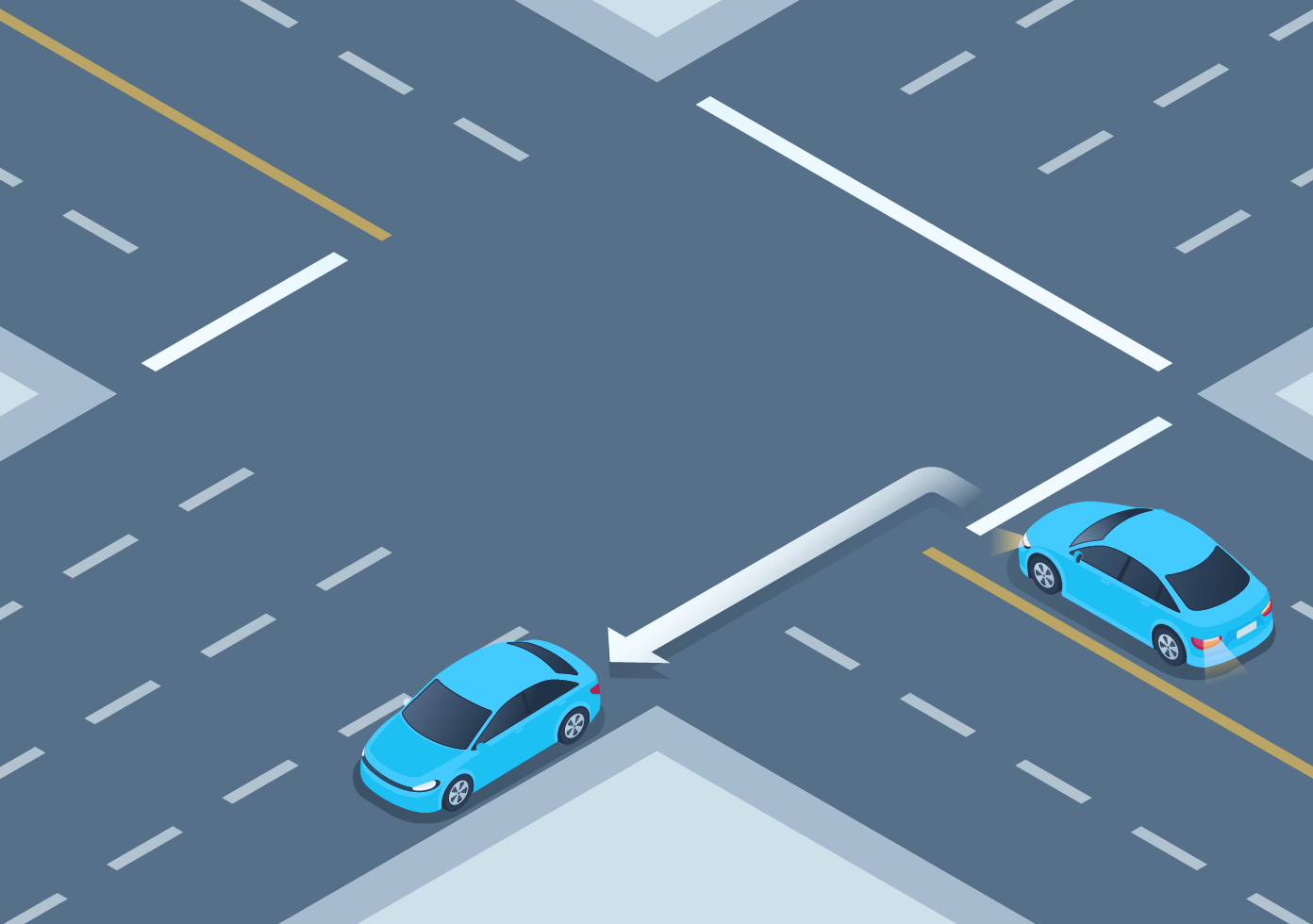 DMV Permit Car Changing directions - How should you make a left turn from a two-way road onto a one-way road?